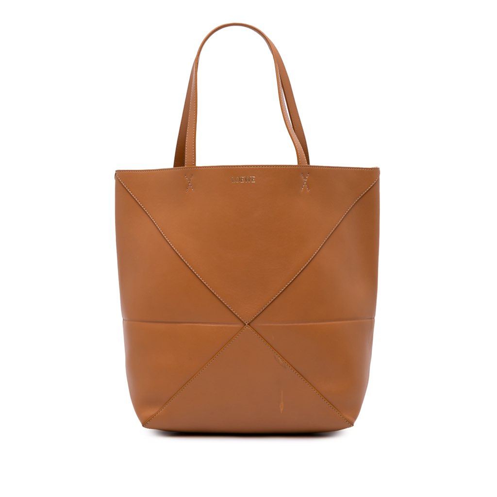 Loewe Medium Shiny Calfskin Puzzle Fold Tote