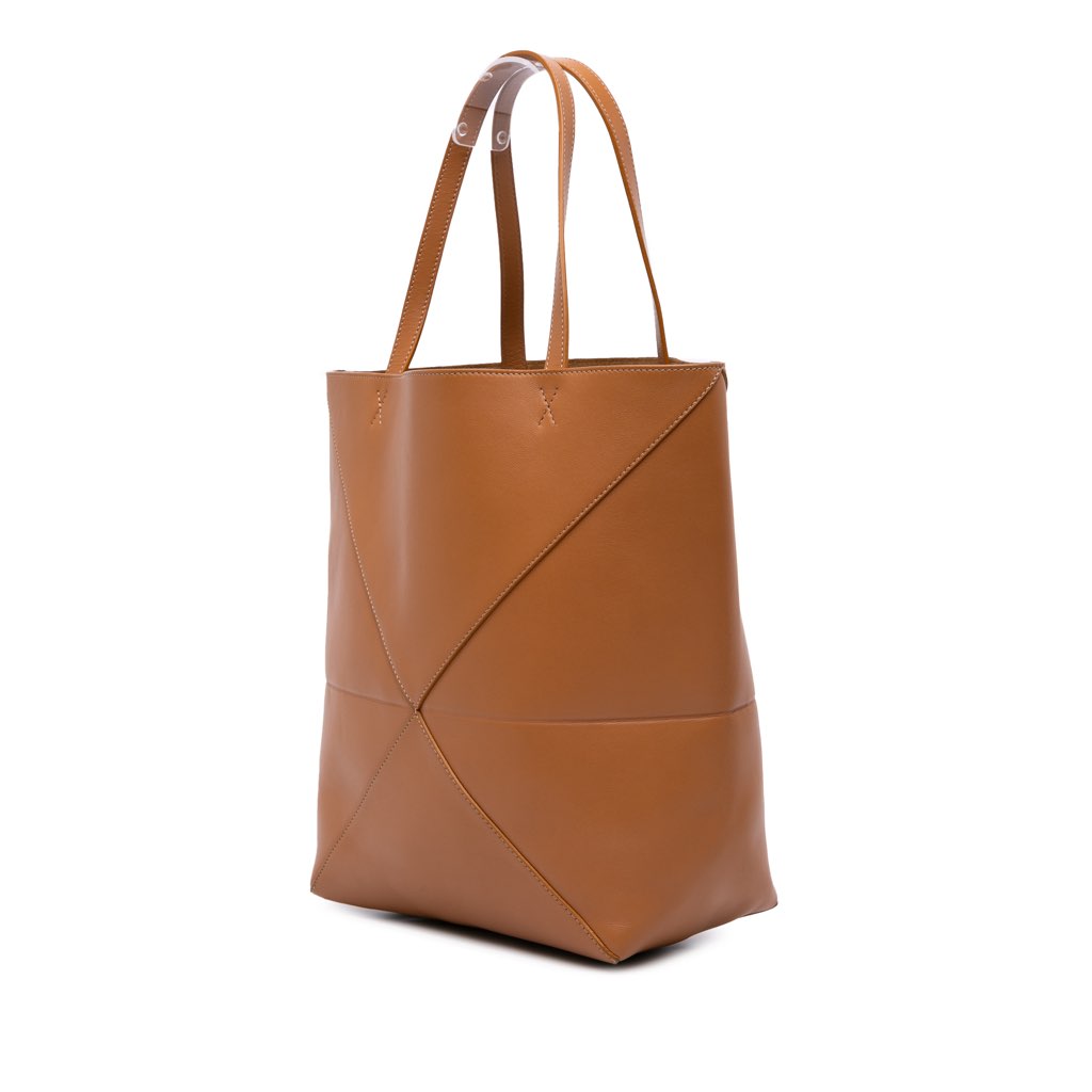 Loewe Medium Shiny Calfskin Puzzle Fold Tote - 2