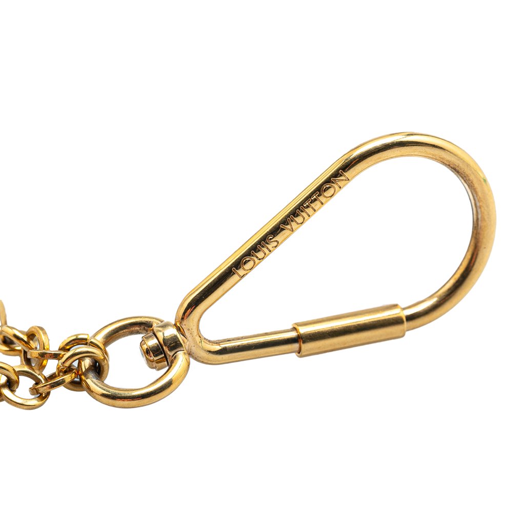Louis Vuitton Gold Plated Enamel Puzzle Key Ring and Bag Charm - 3