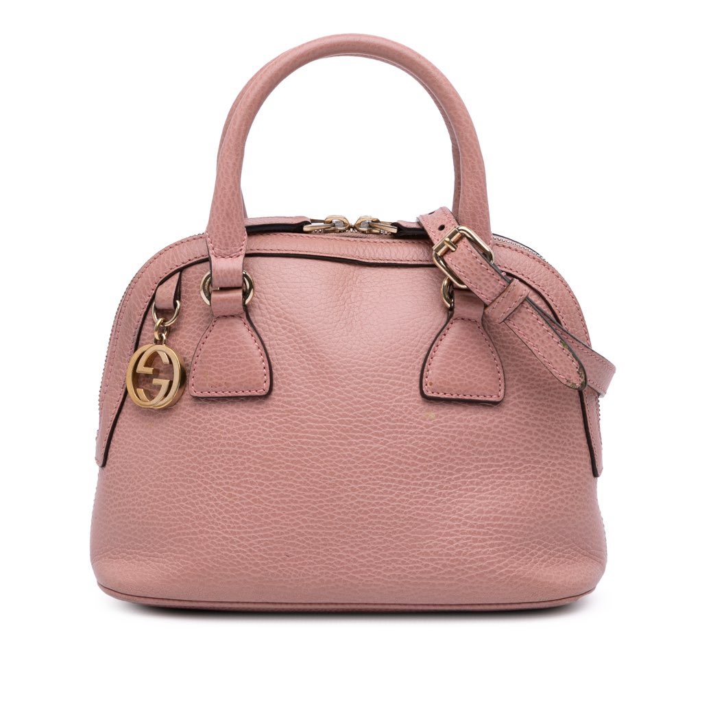 Gucci Mini Leather GG Charm Dome Satchel