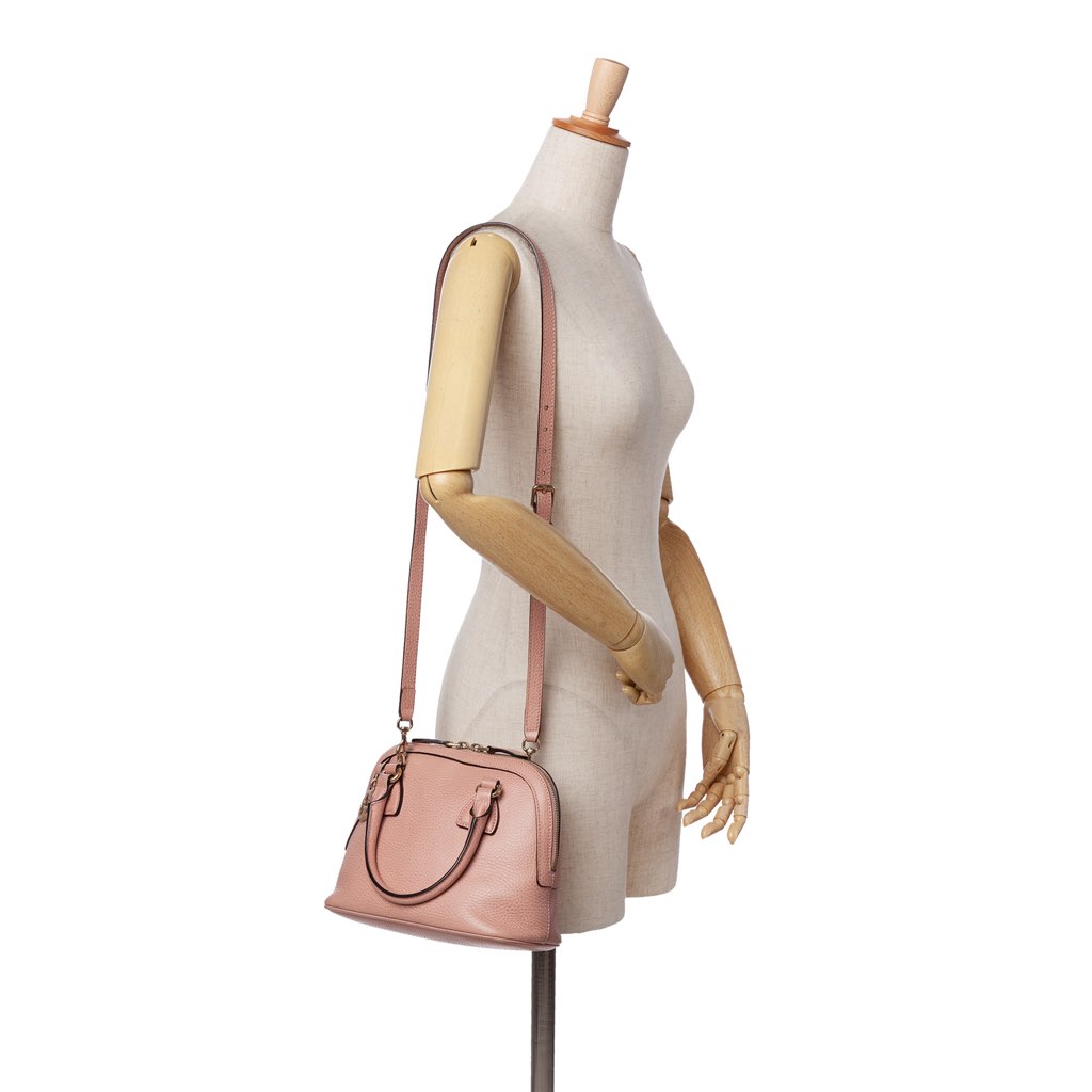 Gucci Mini Leather GG Charm Dome Satchel - Image 13