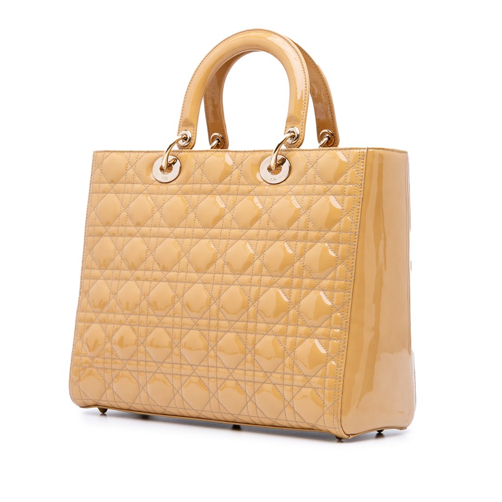 Dior Large Patent Cannage Lady Dior - 2