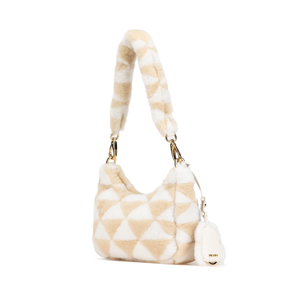 Prada Mini Shearling Symbole Re-Edition Satchel - 2