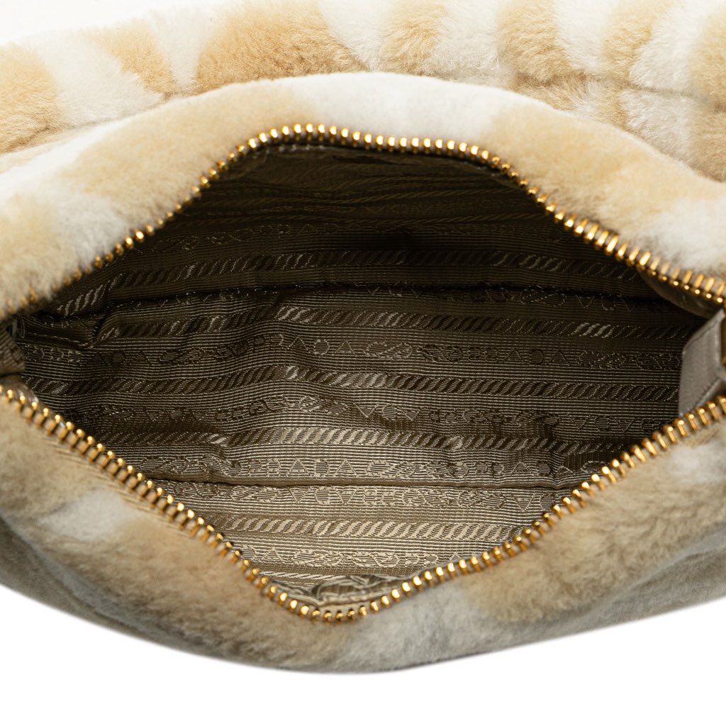 Prada Mini Shearling Symbole Re-Edition Satchel - 4