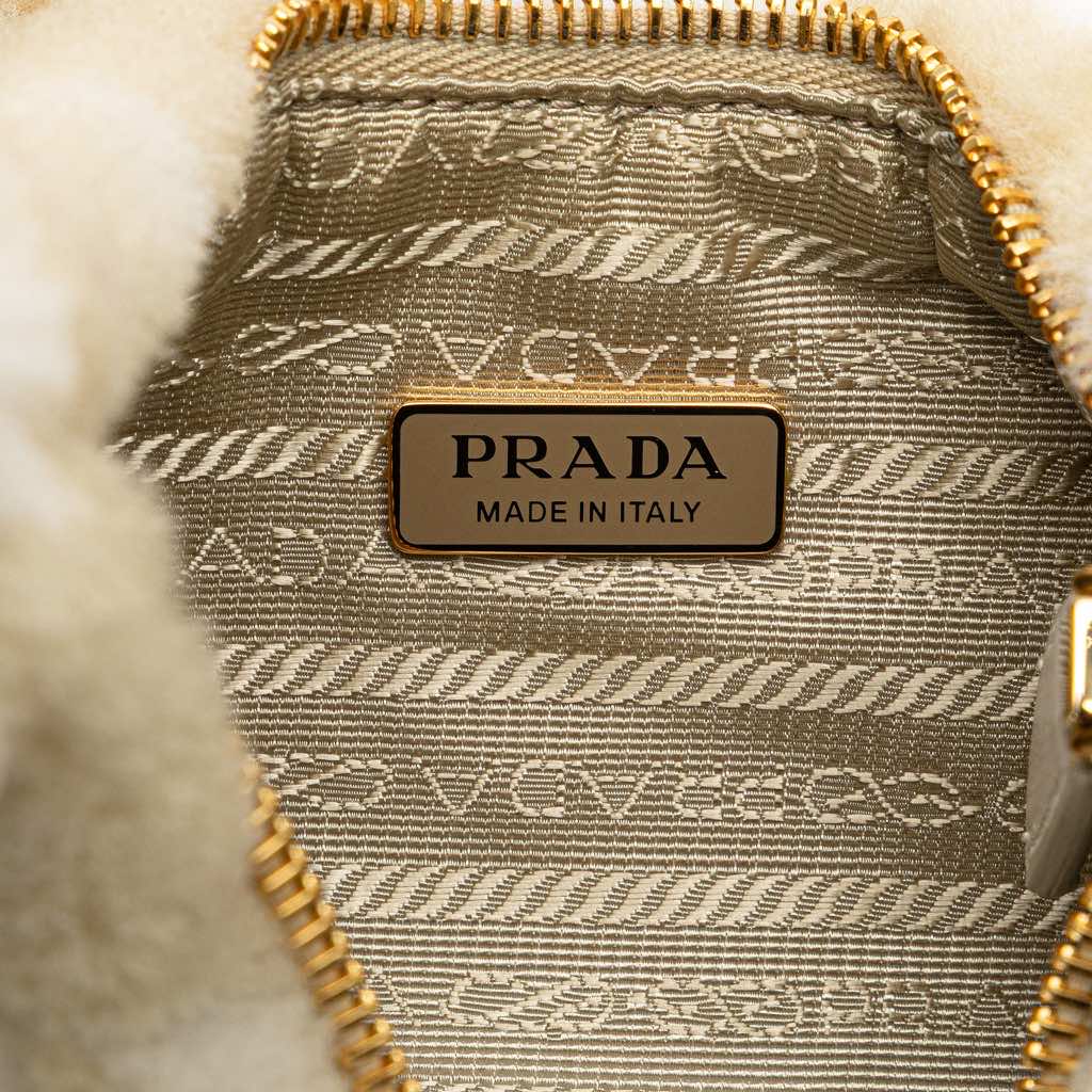 Prada Mini Shearling Symbole Re-Edition Satchel - 5
