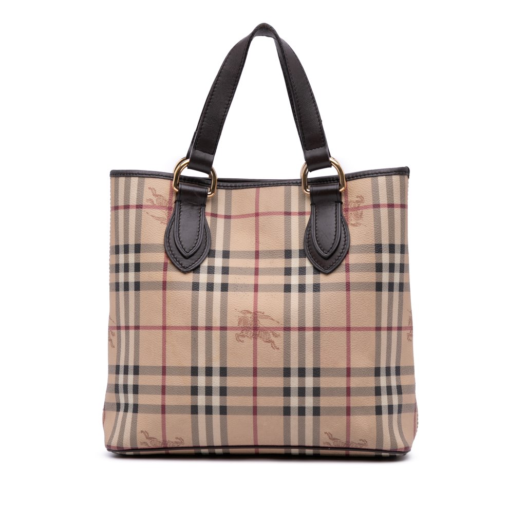 Burberry Haymarket Check Coated Canvas Tote