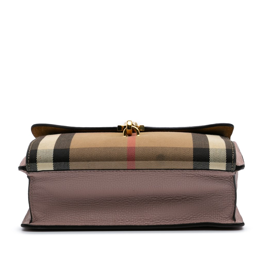 Burberry Small House Check Canvas Derby Macken Crossbody - Image 6