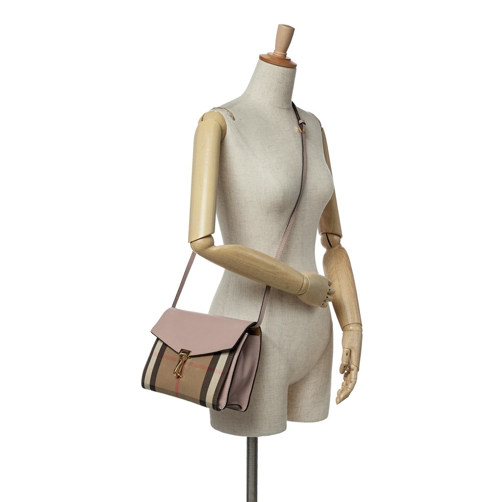 Burberry Small House Check Canvas Derby Macken Crossbody - Image 11