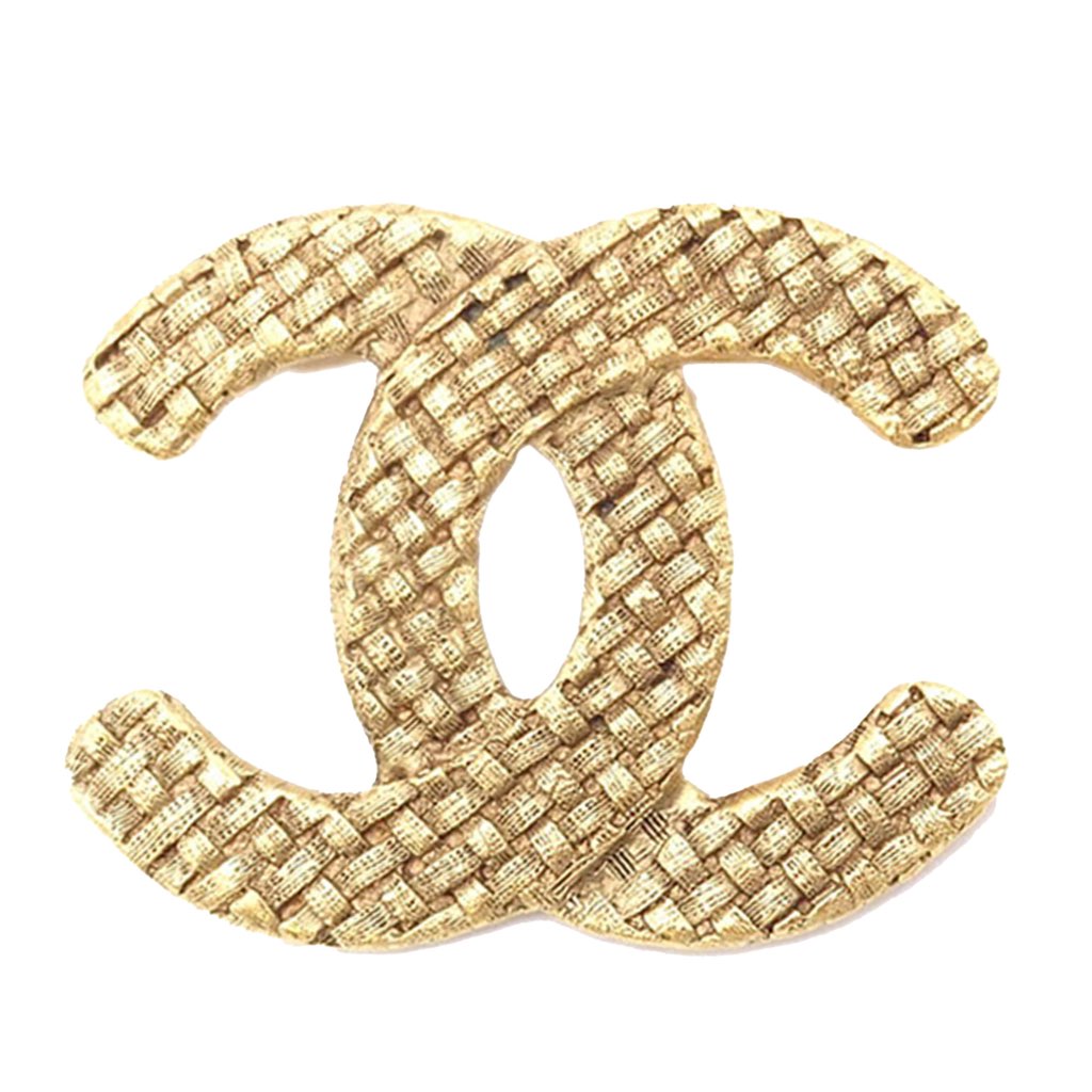 Chanel Gold Plated CC Brooch