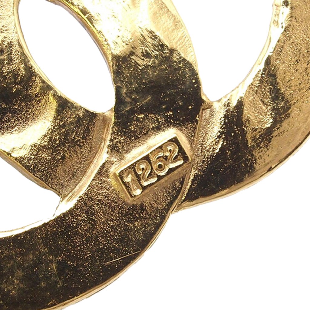 Chanel Gold Plated CC Brooch - 4