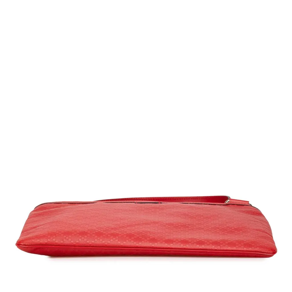 Gucci Leather Diamante Hilary Lux Crossbody Red Leather Good - Inside View