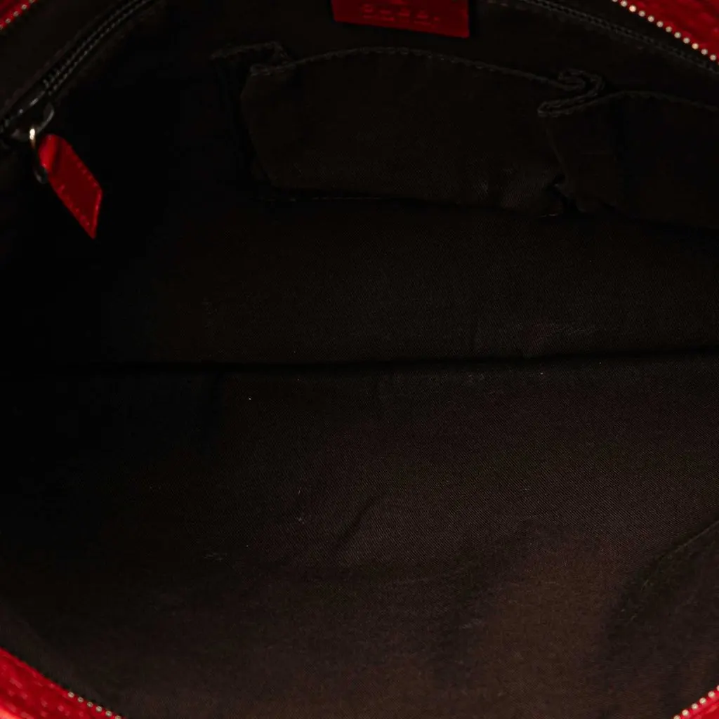 Gucci Leather Diamante Hilary Lux Crossbody Red Leather Good - Model View