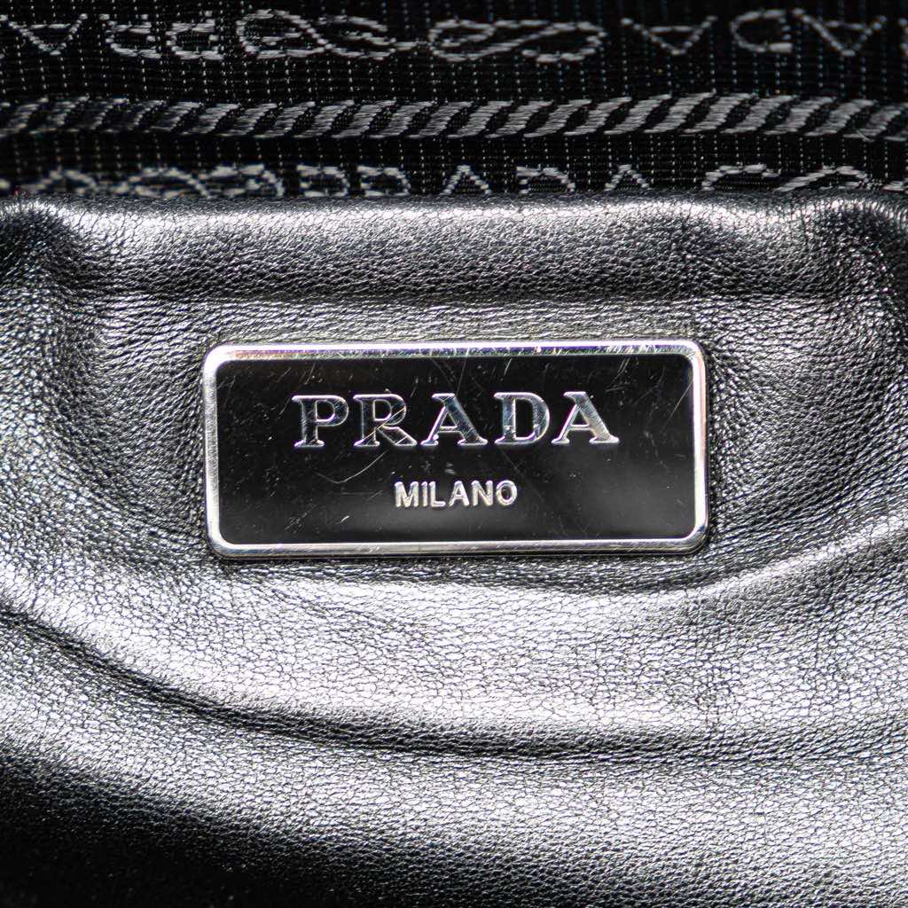 Prada Tessuto Canapa Logo Bow Satchel - Side view