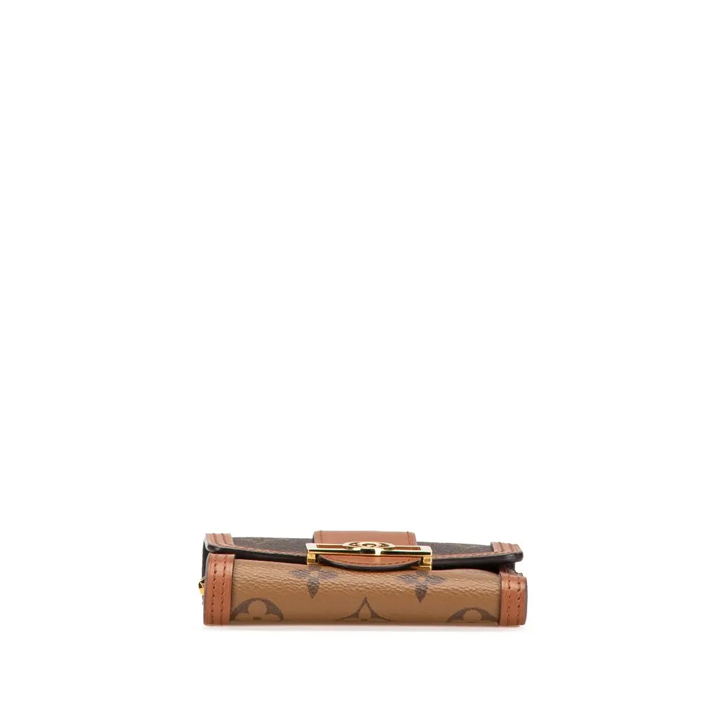 Louis Vuitton Monogram Reverse Dauphine Compact Wallet Brown Canvas Good - Inside View