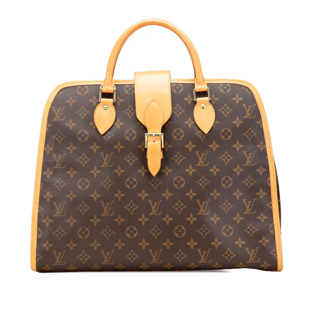 Louis Vuitton Monogram Rivoli Briefcase Brown Canvas Fair - Front View