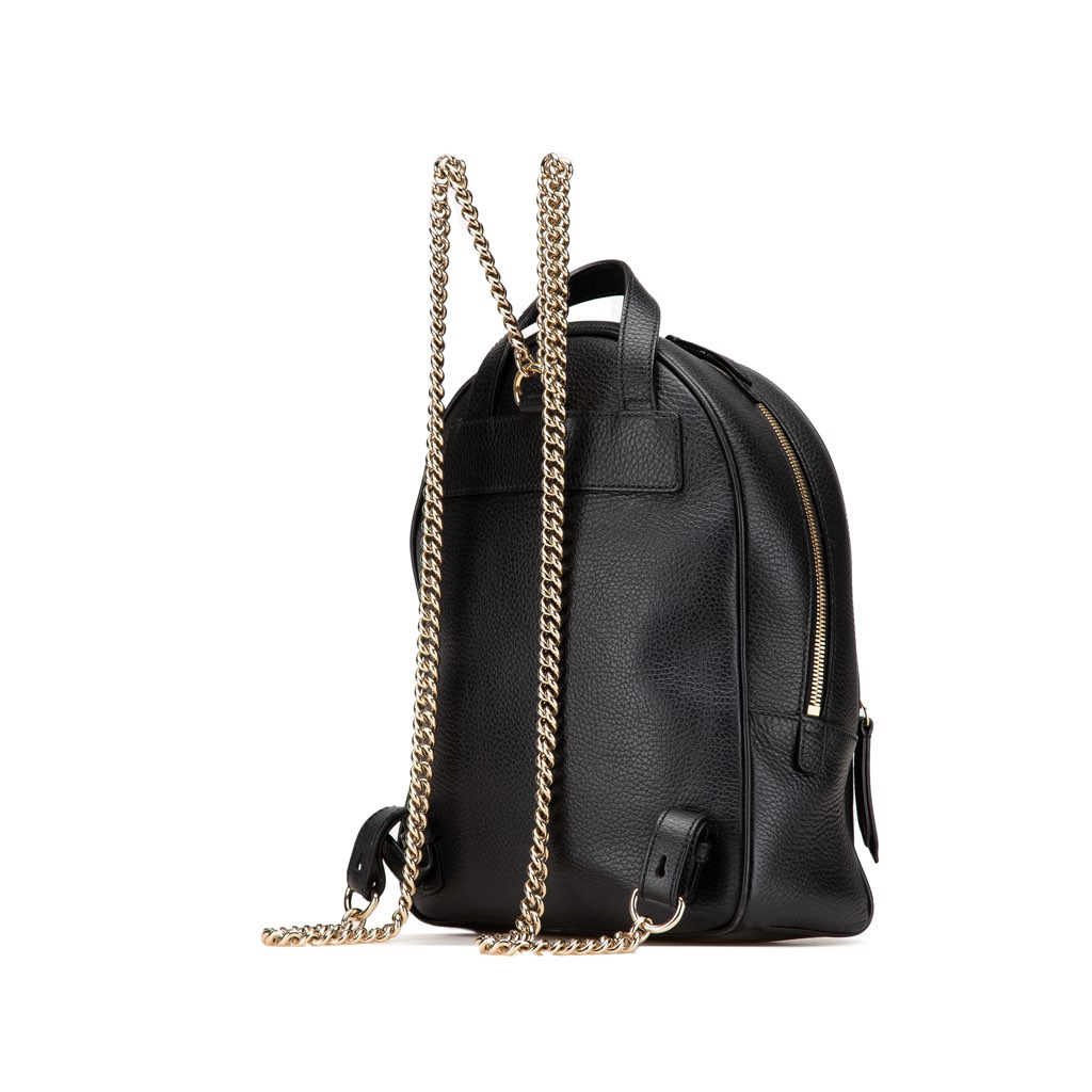 Gucci Pebbled Calfskin Soho Chain Backpack - 2