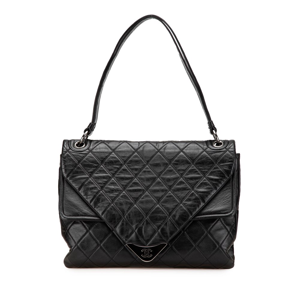 Chanel Quilted Lambskin Padded Envelope Double Flap