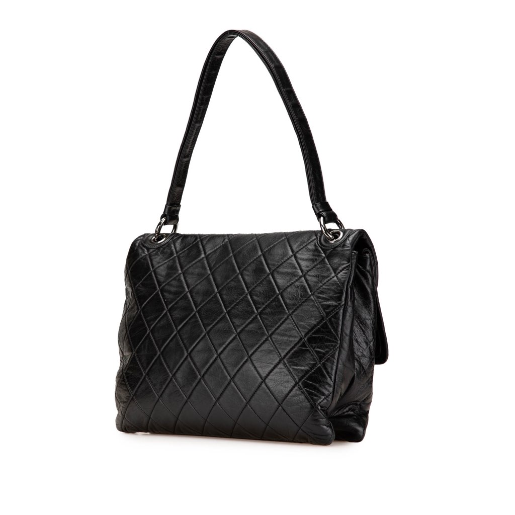 Chanel Quilted Lambskin Padded Envelope Double Flap - Back view
