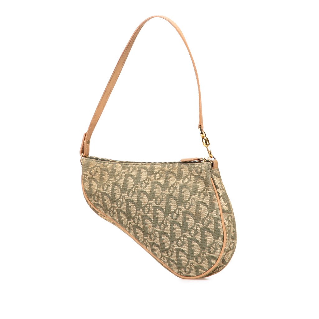 Dior Mini Diorissimo Canvas Saddle Pochette - 2