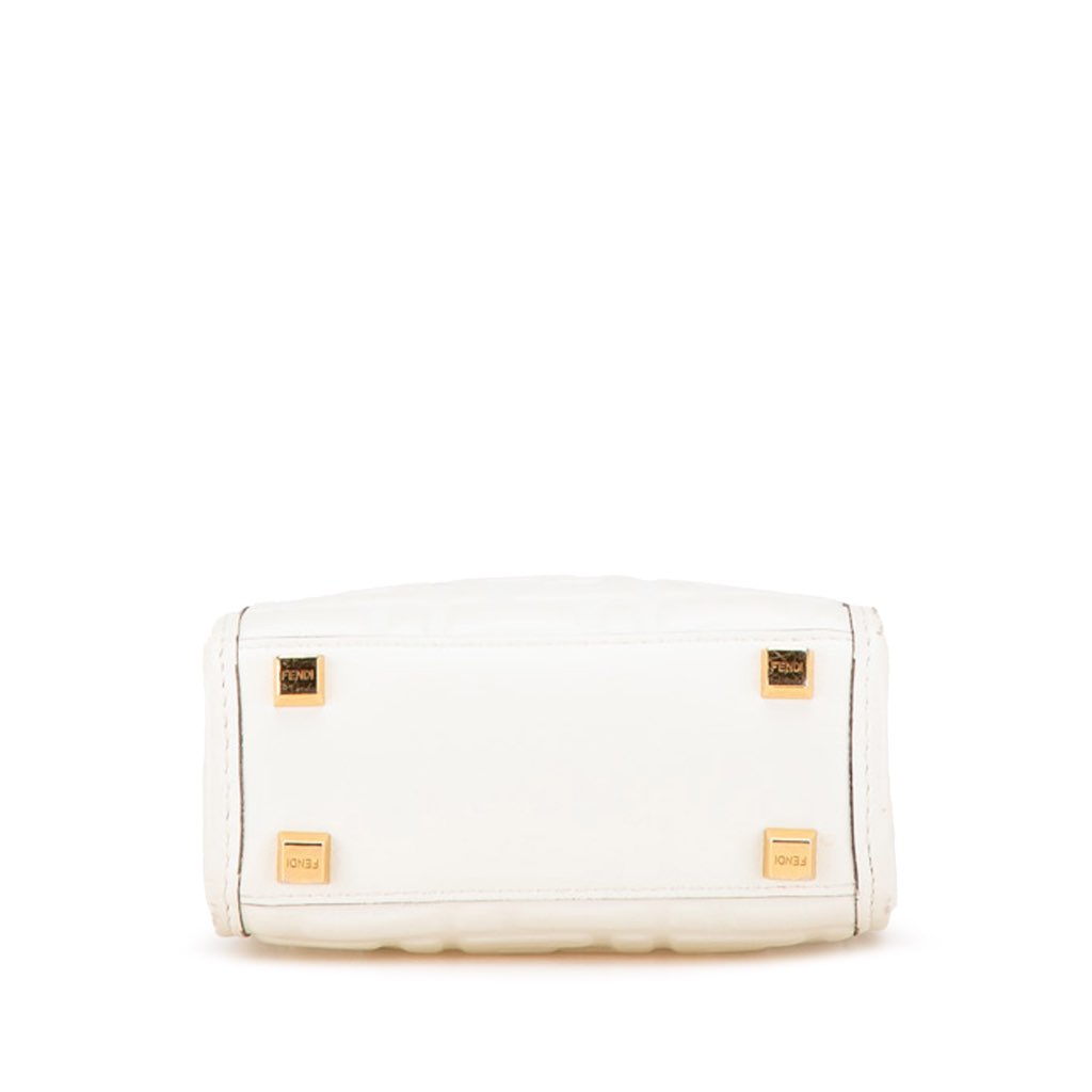 Fendi Mini Zucca Embossed Leather Sunshine Shopper Tote - 3