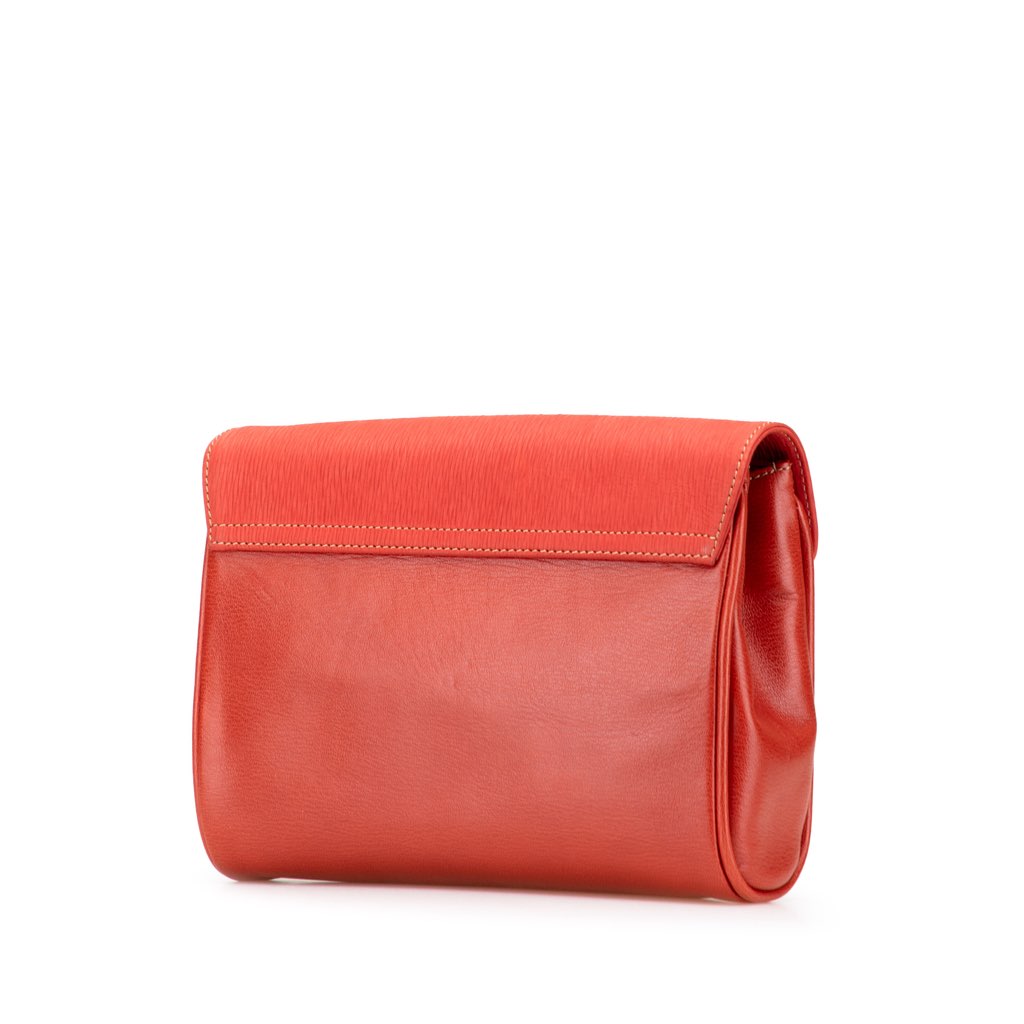 Loewe Leather Velazquez Twist Clutch - Back view