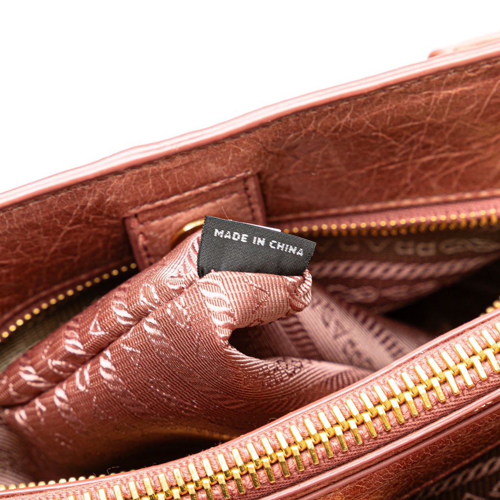 Prada Vitello Shine Satchel - Image 10