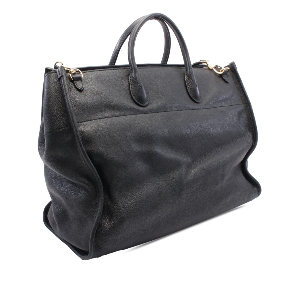 Gucci Large Leather Logo Convertible Satchel - 2