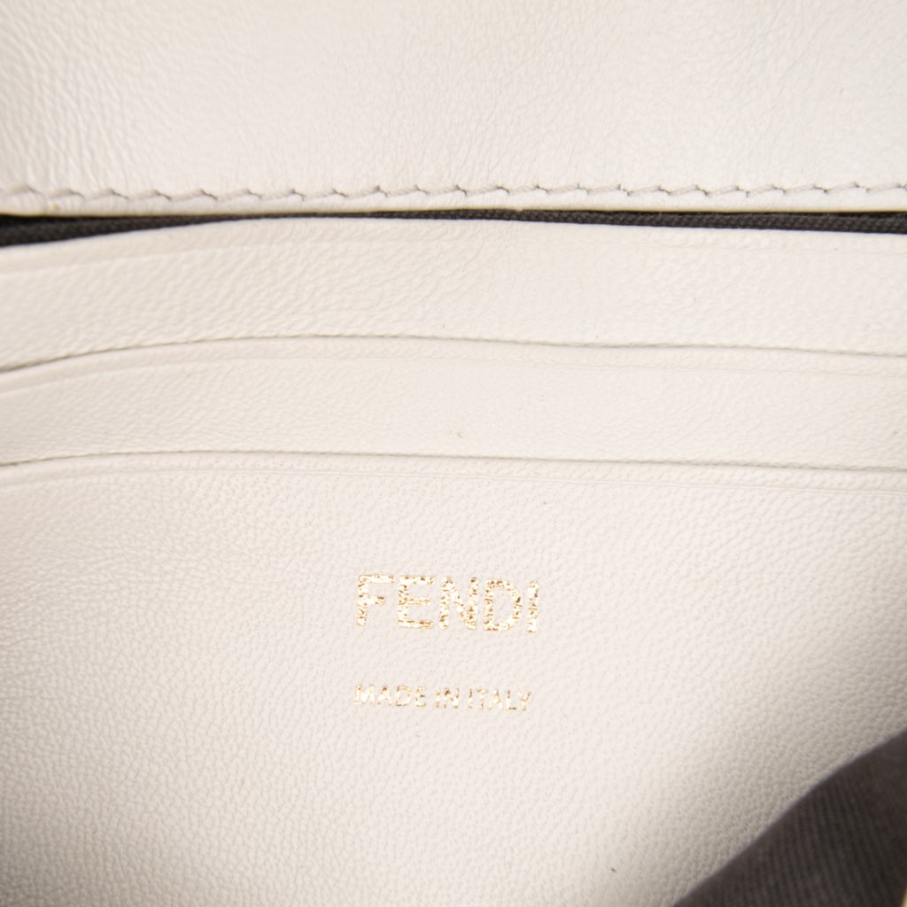 Fendi Mini Zucca Embossed Leather Baguette Satchel - Side view