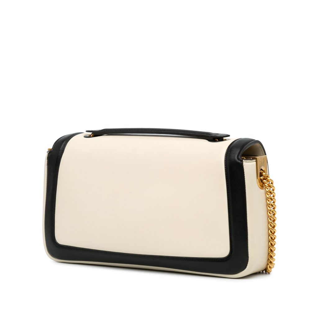 Fendi Bicolor Leather Chain Midi Baguette - 2