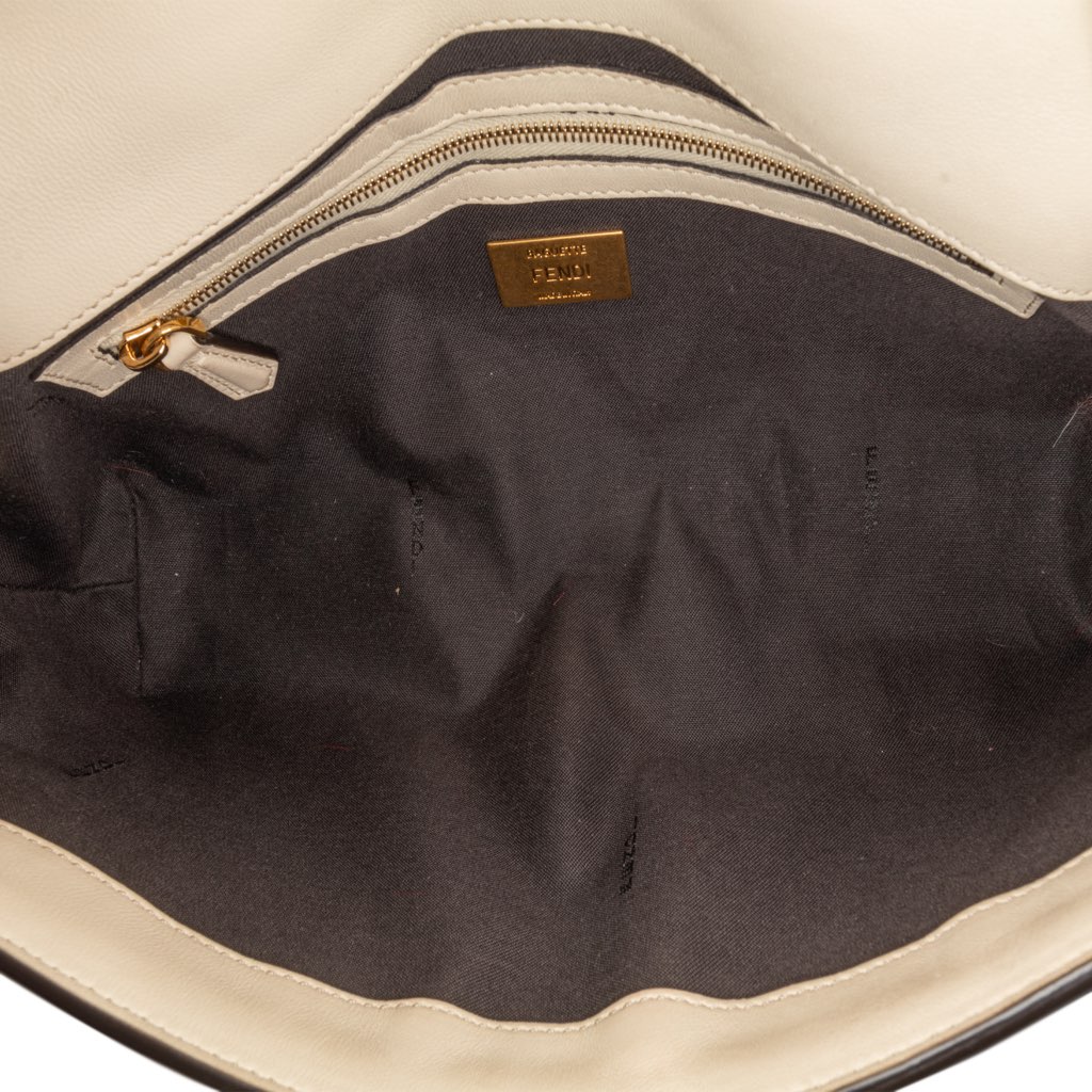 Fendi Bicolor Leather Chain Midi Baguette - 4