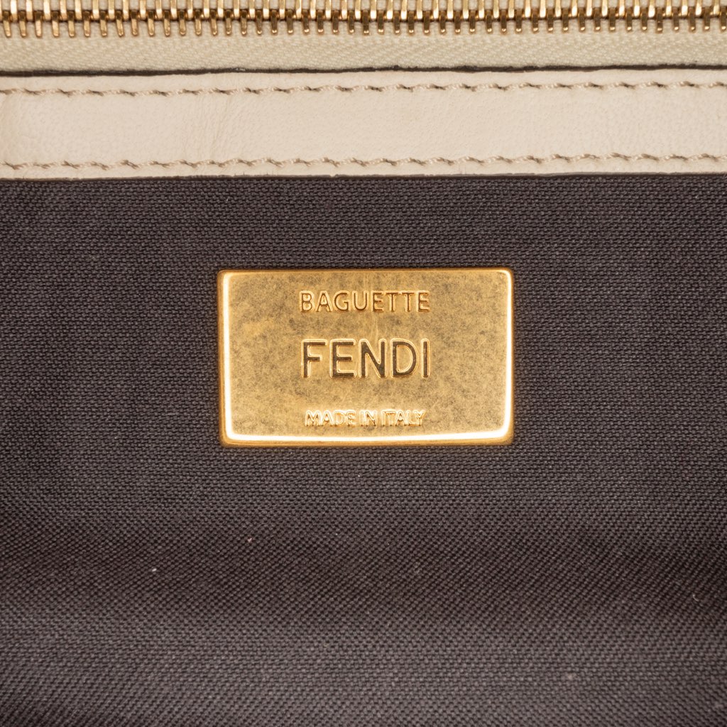 Fendi Bicolor Leather Chain Midi Baguette - 5