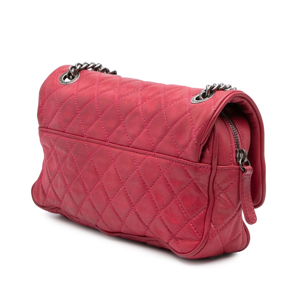 Chanel Small Quilted Iridescent Calfskin Shiva Flap - Back view