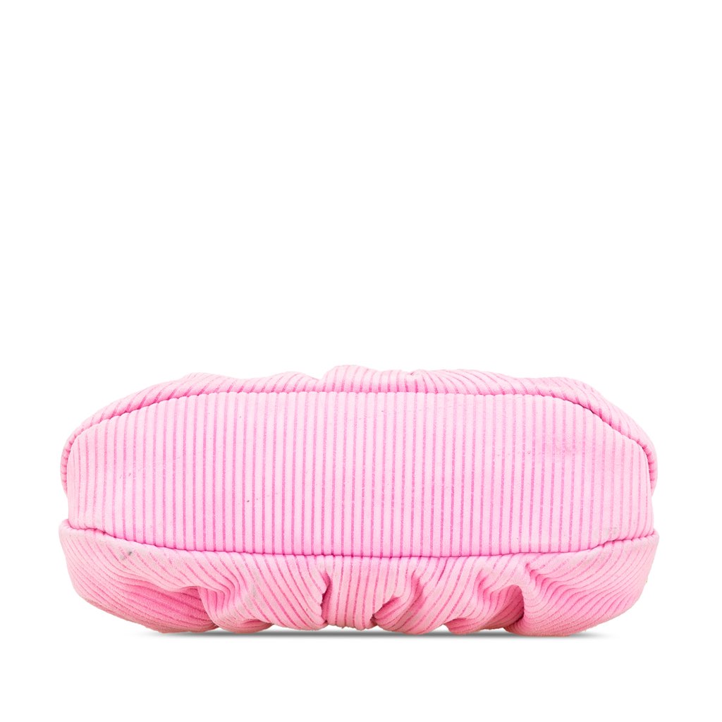 Fendi Small Embossed Suede Peekaboo Click Clutch on Chain - Image 6