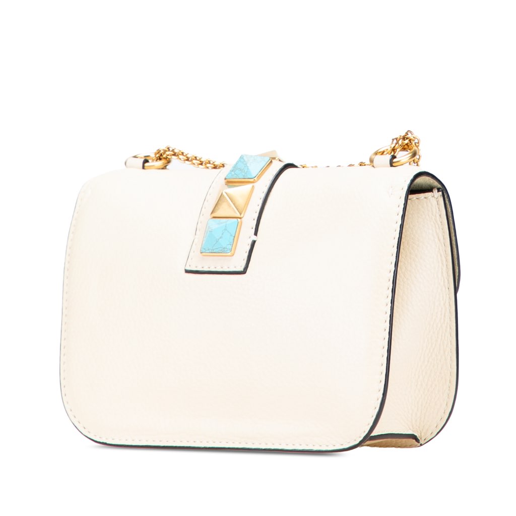 Valentino Small Leather Rockstud Glam Lock Crossbody - 2