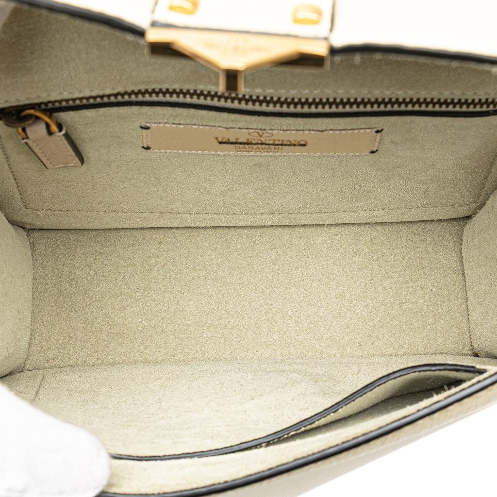 Valentino Small Leather Rockstud Glam Lock Crossbody - 4