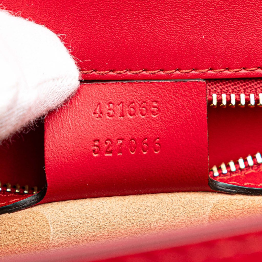 Gucci Medium Leather Sylvie Top Handle Bag - Detail 1