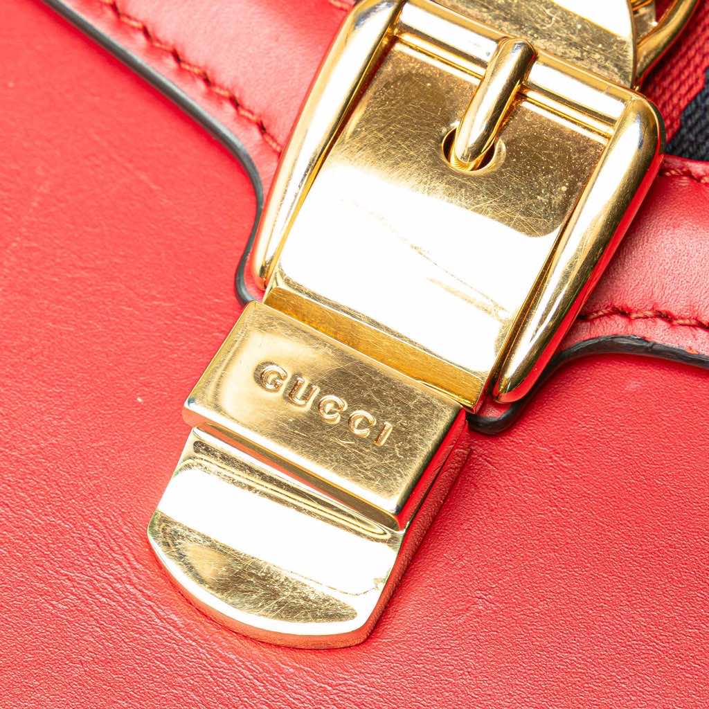 Gucci Medium Leather Sylvie Top Handle Bag - Detail 2