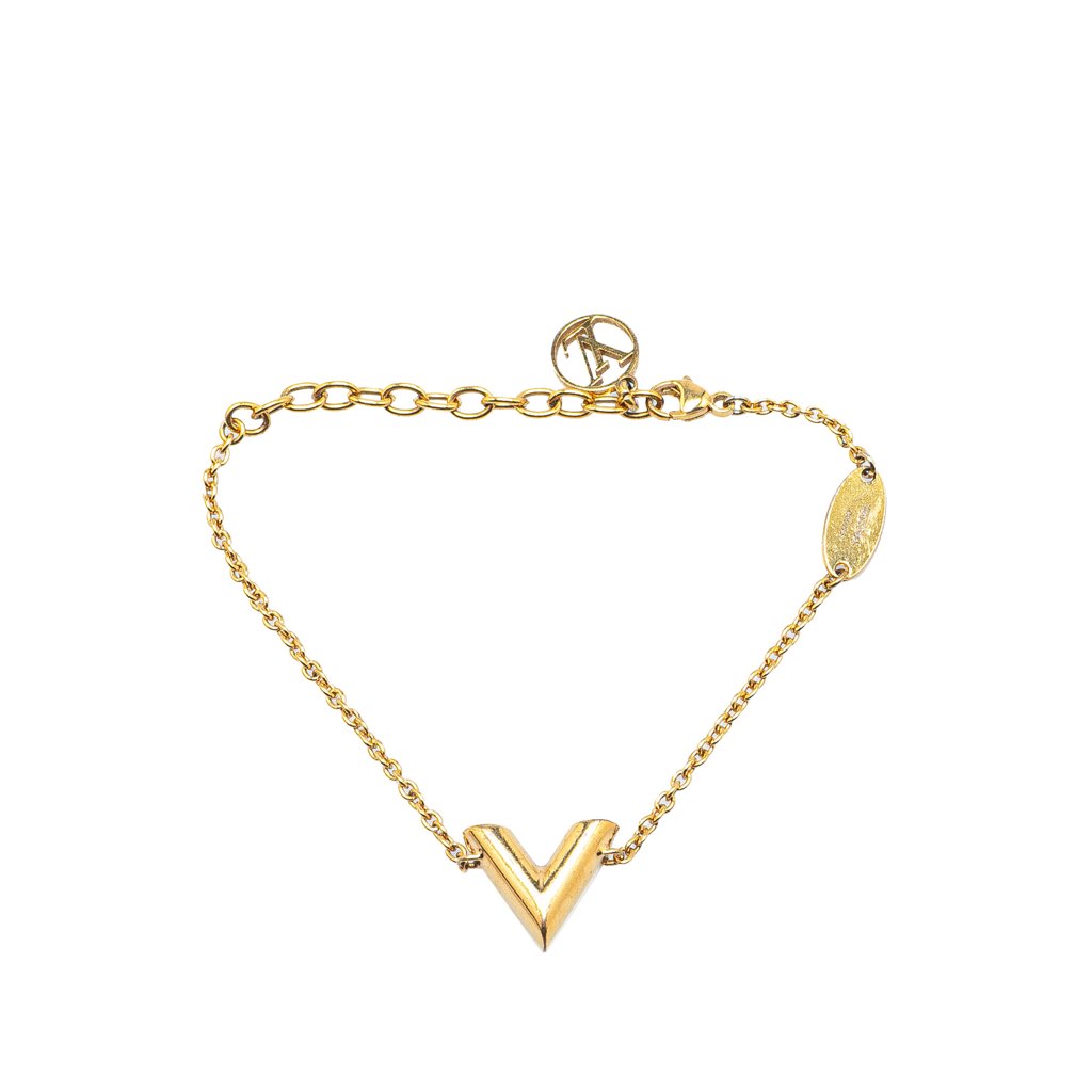 Louis Vuitton Gold Plated Essential V Bracelet