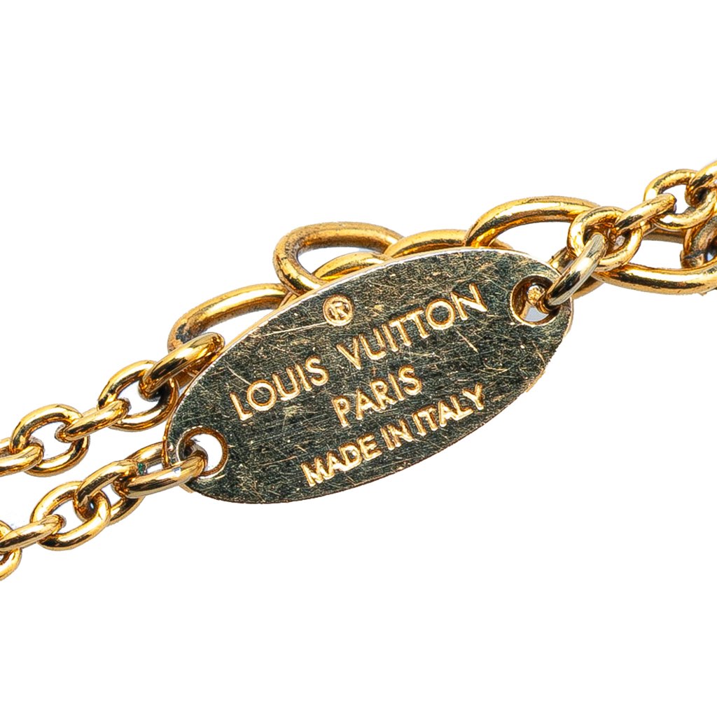 Louis Vuitton Gold Plated Essential V Bracelet - Side view