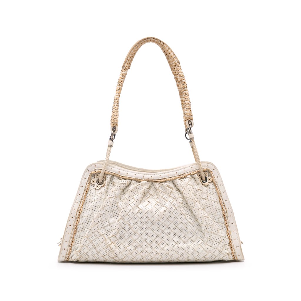 Bottega Veneta Woven Perforated Leather Shoulder Bag