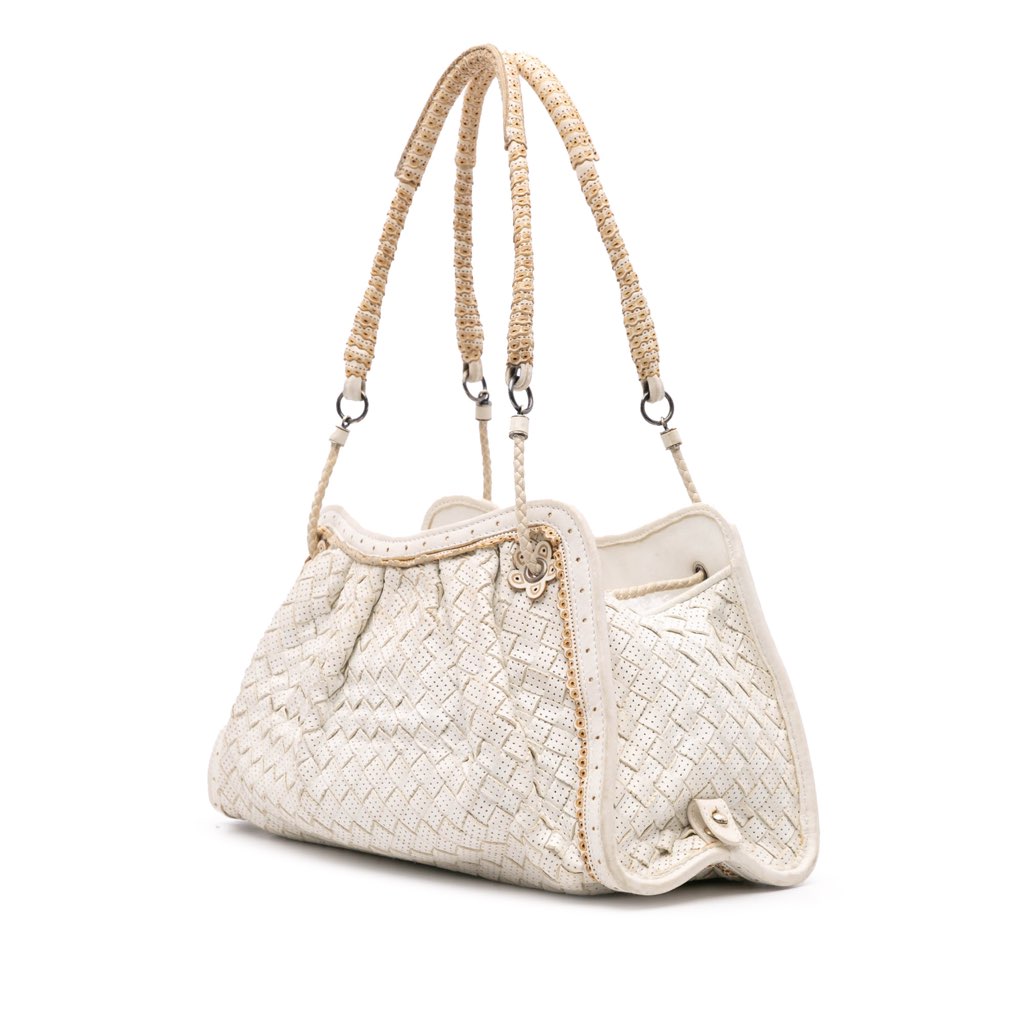 Bottega Veneta Woven Perforated Leather Shoulder Bag - Back view
