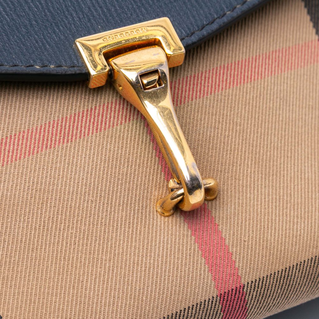 Burberry House Check Canvas and Leather Derby Macken Crossbody - Image 13