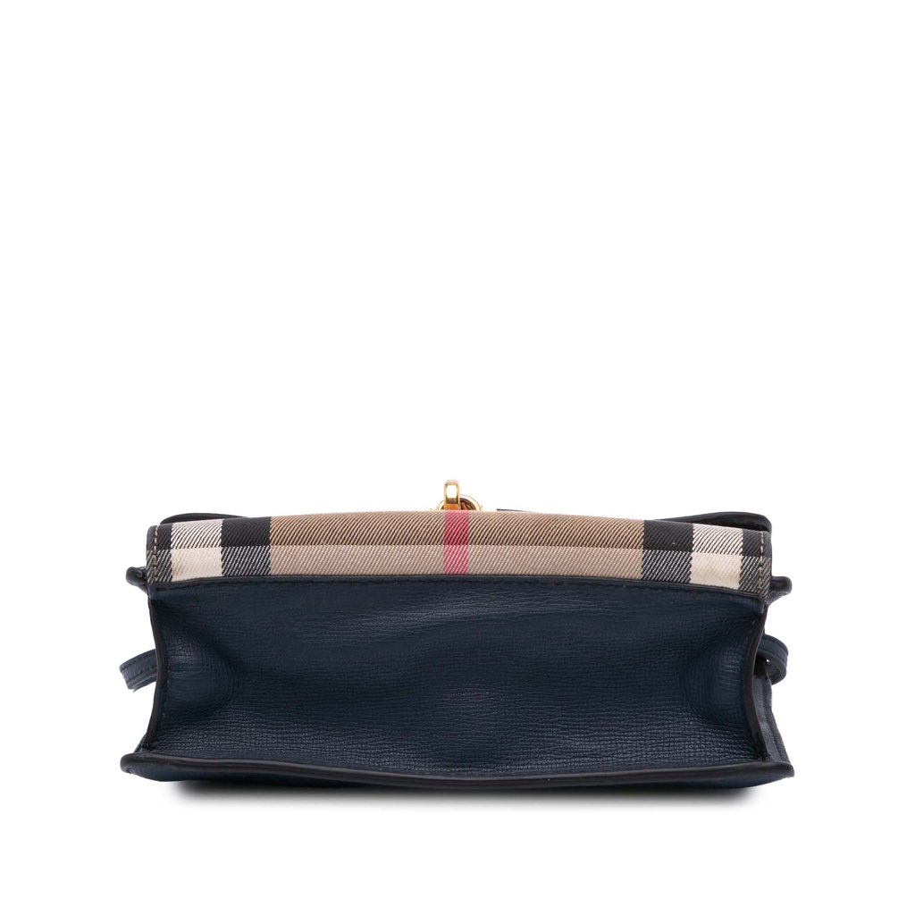 Burberry House Check Canvas and Leather Derby Macken Crossbody - Image 6