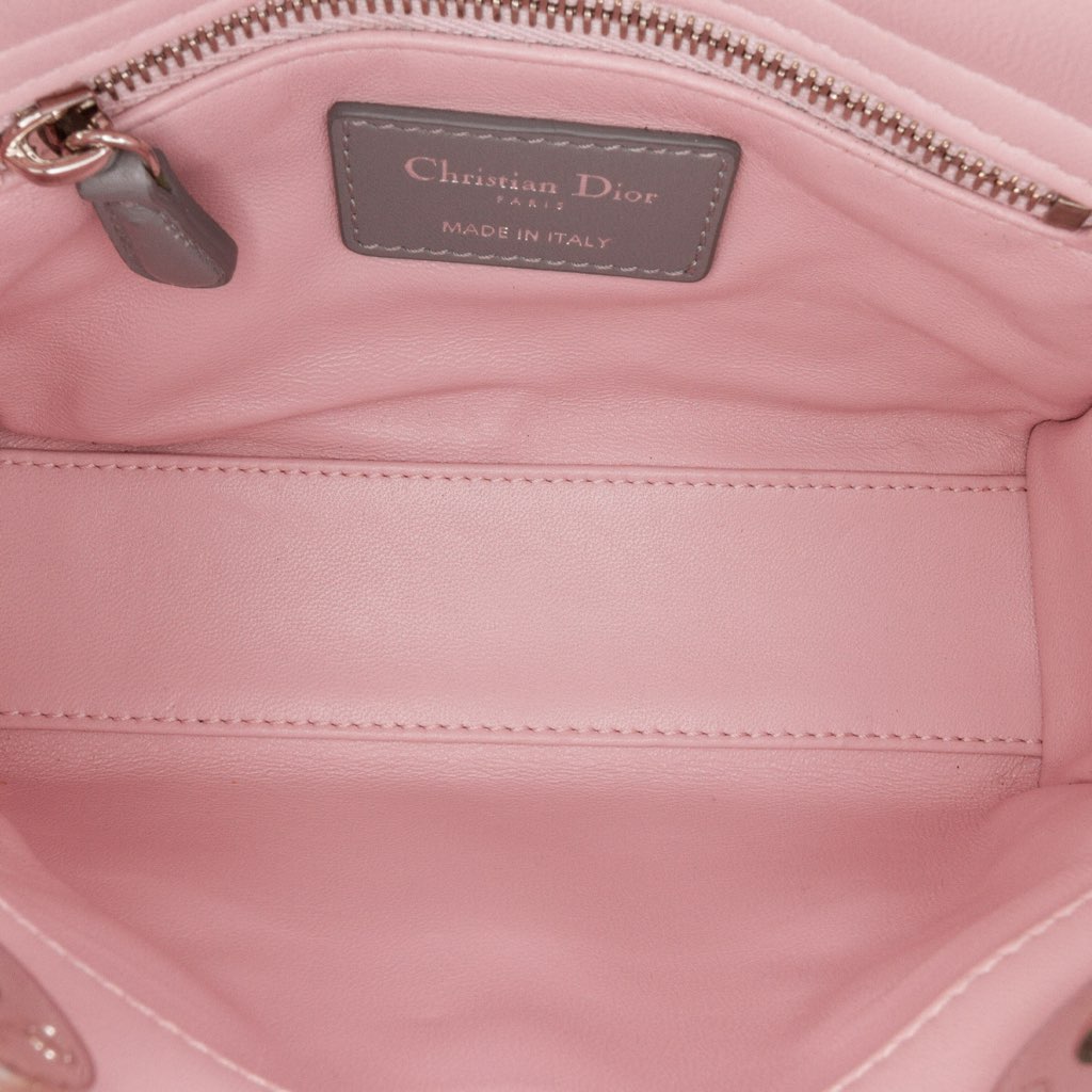 Dior Mini Tricolor Lambskin Cannage Lady Dior - 4