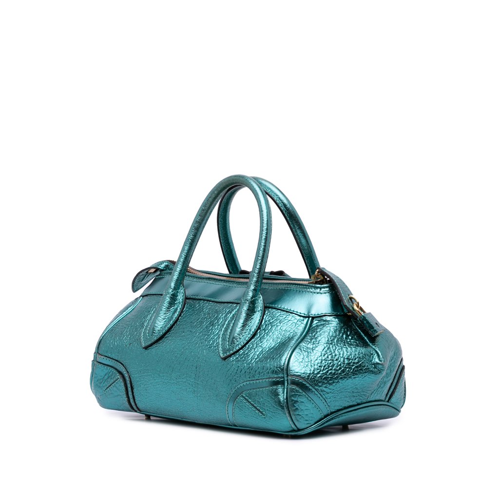 Burberry Metallic Calfskin Blaze Handbag - Back view