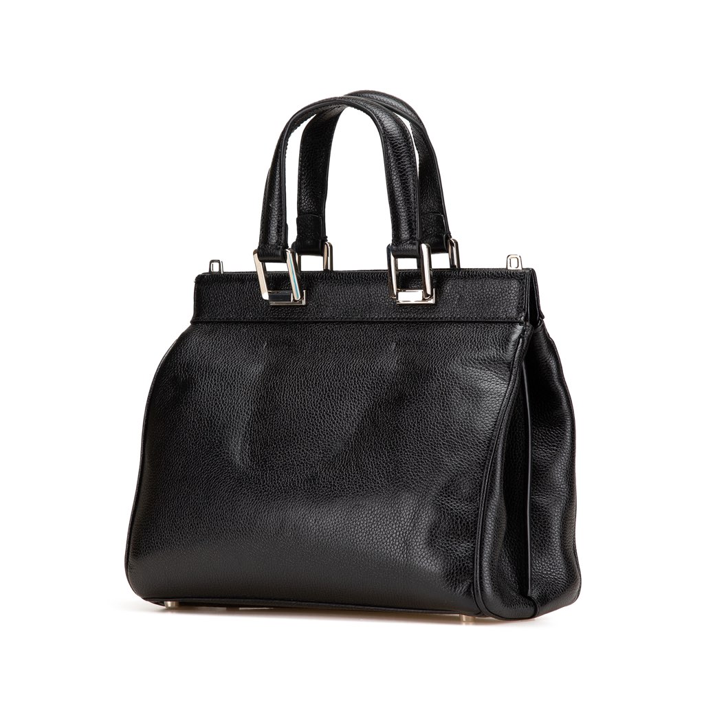 Gucci Small Grained Calfskin Zumi Top Handle Bag - Back view