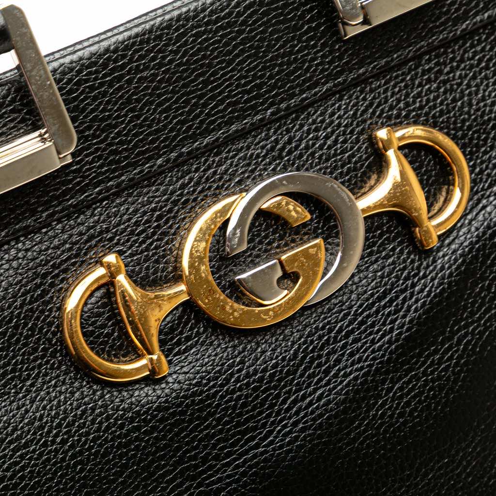 Gucci Small Grained Calfskin Zumi Top Handle Bag - Image 11