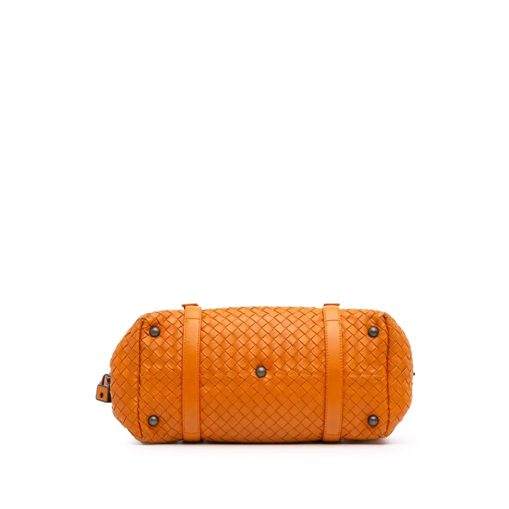 Bottega Veneta Nappa Intrecciato Montaigne Shoulder Bag Orange Leather Good - Inside View