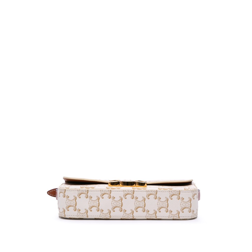 Celine Triomphe Coated Canvas Claude Shoulder Bag - Image 6