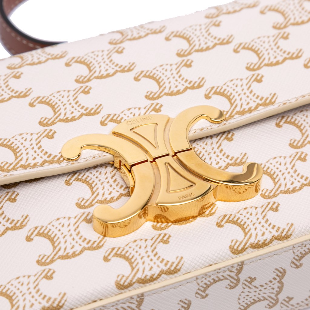 Celine Triomphe Coated Canvas Claude Shoulder Bag - Detail 1